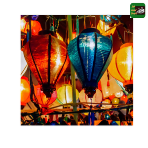 Lanterne en soie colorée avec cadre en bambou pour la décoration de festivals et d'événements - Product Image 4