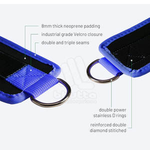 Sangles de cheville en nylon pour hommes, fourniture d'usine - Accessoires de fitness et de musculation antidérapants réglables de haute qualité - Product Image 2
