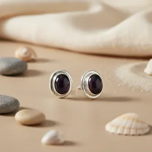 ต่างหูเงิน 925 ประดับมุกดำ ของขวัญสุดหรูสำหรับผู้หญิง - Product Image 2