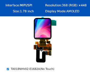 1.78인치 <span class=keywords><strong>AMOLED</strong></span> 디스플레이 368x448 해상도 MIPI/SPI 인터페이스 16.7M 색상 리얼 RGB 초박형 0.8mm 모듈 스마트 웨어러블용 - Product Image 3