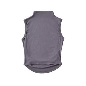 Camisetas sin mangas de cuello alto transpirables para mujer, verano 2024, 100% poliéster, tela de estambre, estilo vintage, casual, sexy y para discoteca - Product Image 4