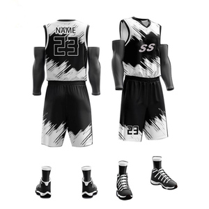 Uniforme de basket-ball d'équipe, personnalisé et sublimation, uniforme de basket-ball, respirant et durable, design personnalisé avec logo et taille - Product Image 3