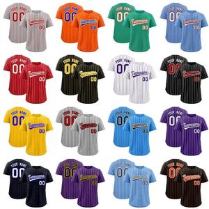 Tendencia personalizada equipo de béisbol Jersey hombres tela transpirable secado rápido uniforme OEM ODM proveedor al por mayor de ropa deportiva ligero - Product Image 1