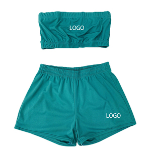 OEM logotipo personalizado verano caliente señora entrenamiento pantalones cortos de dos piezas conjunto de las mujeres 2025 - Product Image 2