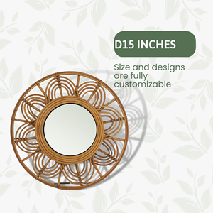 <span class=keywords><strong>Antique</strong></span> hình bầu dục vuông mây tường gương xu hướng mộc mạc trang trại trang trí thủy tinh gỗ phòng khách phòng tắm phòng ngủ trang trí nội thất - Product Image 4