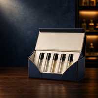 Coffret Cadeau Personnalisé pour Échantillons de Parfum Homme, Boîte Pliable en Carton avec Fenêtre Découpée