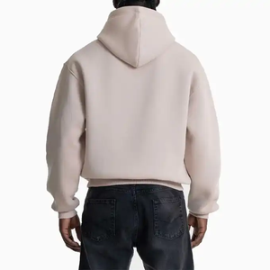 Sweat à capuche coupe carrée ultra lourd 500gsm personnalisé vierge unisexe surdimensionné lourd 100% coton sans ficelle double couche sweats à capuche - Product Image 2