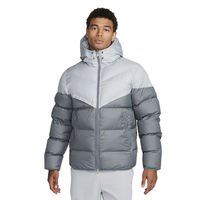 Chaquetas acolchadas para hombre más vendidas con cremallera Color gris y blanco Ropa de moda Chaqueta acolchada de invierno con sudaderas con capucha