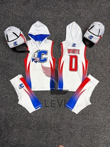 Uniforme de football 7 sur 7 personnalisé avec nom et logo de l'équipe, position, uniforme en maille polyester respirante pour hommes avec casque - Product Image 1