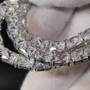 7.00x5.00MM Radiant Cut Diamond Prong Setting Tennis For <b>Men</b> - Product Image 2