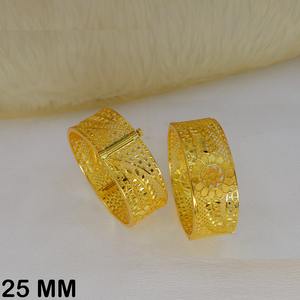 Gold Plated Floral Cutwork Bangles Bracelet Heavy Traditional <b>Wedding</b> Bangles Indian Bridal Jewelry Mahavir Imitation Jewellery - Product Image 2
