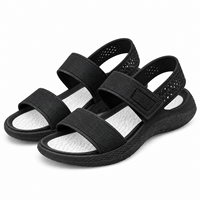Sandales plates en PVC à une bride pour femmes, à bout ouvert, à enfiler, décontractées, pour la plage, vente en gros
