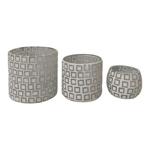 Décoration intérieure bougie de haute qualité vases en verre lanternes et bocaux avec mosaïque blanche fabriquée à la main pour la saison des vacances mariage noël - Product Image 2