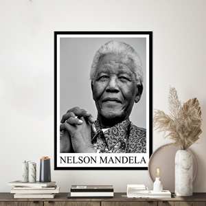 Póster en lienzo de Nelson Mandela: impresión artística con cita icónica para decoración del hogar, enrollado en lienzo para galería - Product Image 1