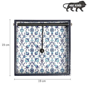 DULI Porte-serviettes en papier en bois d'ingénierie marocain bleu et blanc décoratif fait à la main Cuisine Hôtel & Restaurant Table à manger Co - Product Image 2