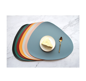 Tapis de table lavables en cuir assiettes à dîner anti-salissures tapis de bol accessoires décoratifs antidérapants à un prix abordable - Product Image 3