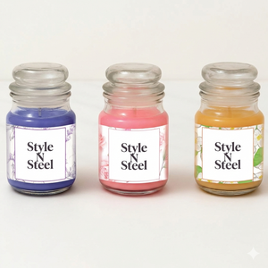 <b>BIG</b> COOKIE <b>JAR</b> CANDLE Eco-Friendly Glass T-Light for Home Decoration-for Christmas Easter Birthday & Valentine's Day - Product Image 2