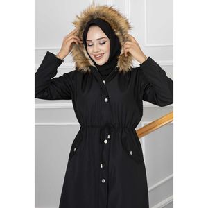 Ayla Tunnel Manteau Hijab Avec Ceinture Noir - Product Image 5