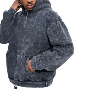 Chándal deportivo de algodón lavado con ácido de alta calidad para hombre, ropa de gimnasio de invierno ecológica, el mejor conjunto de trajes para ejercicio cálido de talla grande - Product Image 4