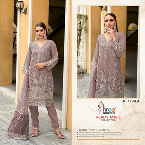 Nuevo último estilo neto con bordado trabajo Salwar Kameez trajes al por mayor paquistaní Salwar Kameez proveedores - Product Image 4