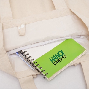 Large Capacity Stylish Eco-Friendly Canvas Tote Shoulder <b>Bag</b> with <b>Long</b> Cotton Handle Multi-Functional Customized Shopping <b>Bag</b> - Product Image 3