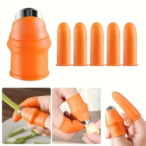 Protecteur de doigt multifonctionnel moderne en acier inoxydable pour <span class=keywords><strong>cueillir</strong></span> <span class=keywords><strong>les</strong></span> légumes, peler l'ail avec protection du pouce - Product Image 1