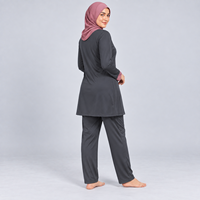 Ensemble de burkinis islamiques 3 pièces pour femmes musulmanes, grande taille, séchage rapide, respirant, uni, ensemble burkini 3 pièces très modeste