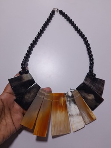 Collares de cuerno de regalo de Navidad para niñas y mujeres, joyería Natural ecológica, cuerno de buey de Búfalo, collares para niñas y mujeres, joyería - Product Image 5