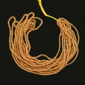 Collier de pierres précieuses Rondelle de 18 pouces fait à la main 100% saphir jaune de Ceylan naturel perle de 2-3mm pour la fabrication de bijoux cadeau de guérison pour - Product Image 3