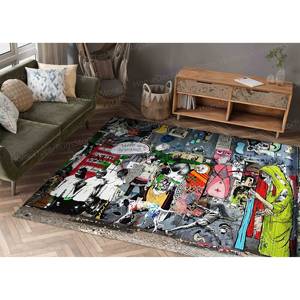 Alfombra con Estampado de Grafiti, Alfombra de Grafiti de Banksy, Alfombra Abstracta, Alfombra Decorativa, Alfombra Suave No Tejida - Product Image 5