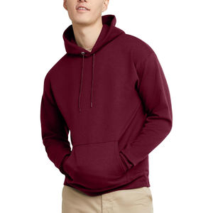 Sweat à capuche en polaire polyester chaud pour homme, broderie personnalisable OEM, sweat à capuche pour les sports d'hiver, la course à pied, le port quotidien - Product Image 1