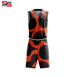 Uniforme de basket-ball en sergé à motif personnalisé, vêtements de sport, maillot/ensemble court, maillot/short de basket-ball imprimé - Product Image 3
