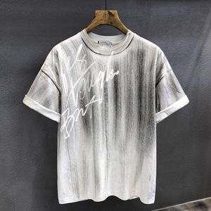 Camiseta Personalizada de Marca para Hombre, 100% Algodón, Tejido de Punto Grueso, Corte Regular, Dobladillo sin Rematar, Color Sólido, Secado Rápido, de Lujo - Product Image 1