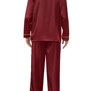 Ensemble de pyjama en satin pour femmes, manches courtes, manches longues |   Ensemble de vêtements de nuit élégant et sexy |   Vêtements de nuit personnalisés avec logo, vente en gros OEM, vêtements de détente - Product Image 5