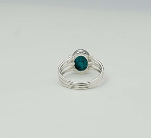 925 Solid Sterling Silver December Month Birthstone <b>Turquoise</b> with Bezel Setting Oval Shape Gemstone Multi Band Shank <b>Ring</b> - Product Image 3