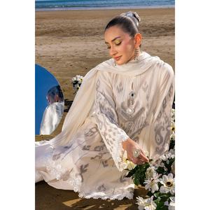 Ensemble de costume pour femme en jacquard brodé non cousu en 3 pièces avec dupatta en coton Zari MJ-52003 - Product Image 5