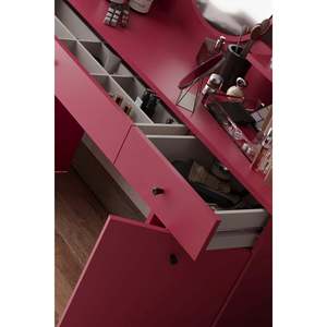 Mesa de Maquillaje de Dos Niveles Harmony de Diseño Moderno con Espejo Rectangular Estilo Madera - Product Image 6