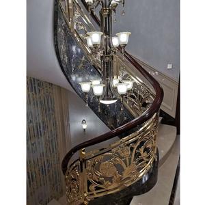 Barandillas de escalera montadas en el piso resistentes al óxido en aluminio Diseño moderno para el hogar o la oficina - Product Image 3