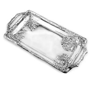 Plateau en aluminium moulé avec motif floral Forme rectangulaire Snacks Plat de service Disponibilité de haute qualité Produit à vendre - Product Image 2