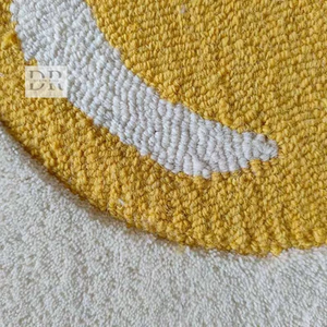 พรมขนสัตว์สีขาวตกแต่งด้วยมือสไตล์ทันสมัยขนาดพิเศษสำหรับห้องนั่งเล่นห้องรับประทานอาหารในบ้านสำหรับการวาดภาพและการใช้ในห้องเล่น - Product Image 3