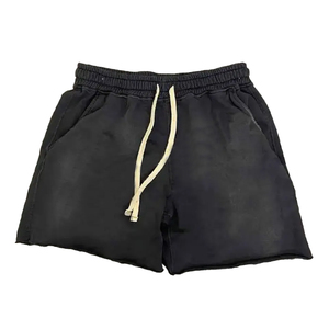 Pantalones Cortos Personalizados Unisex, Lisos, al por Mayor, de Alta Calidad, Impermeables, de Secado Rápido, Ecológicos, Estilo Hip Hop, Vintage, Desgastados, Lavados al Ácido, Estilo Francés - Product Image 5