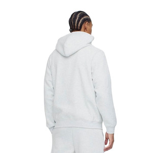 Sudadera con capucha de manga larga sólida en color gris con logotipo personalizado Sudaderas con capucha para hombre de talla grande de peso pesado a un precio razonable - Product Image 2