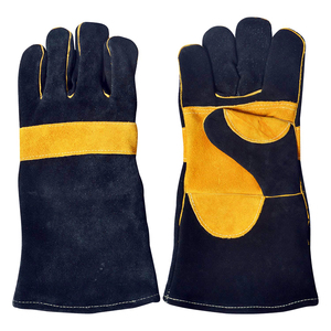 Guantes de Soldadura de Cuero Resistentes al Calor, Guantes de Seguridad con Doble Refuerzo Azul Personalizados - Product Image 5