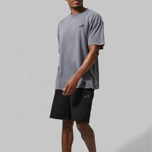 เสื้อยืดโอเวอร์ไซส์สไตล์สตรีท ผู้ชาย ผลิตตามสั่ง OEM คอกลม ผ้าฝ้ายแท้ ล้างสีแบบวินเทจ - Product Image 2