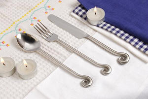 ชุดเครื่องใช้บนโต๊ะอาหารสเตนเลสสตีล5ชิ้น,เครื่องใช้บนโต๊ะอาหารอุปกรณ์บนโต๊ะอาหารสำหรับปฏิคมปลายผูกปมทำด้วยมือ - Product Image 2