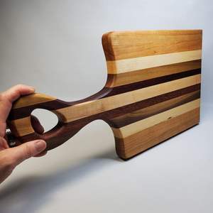 Planche à découper en bois d'acacia naturel la plus vendue à la main avec poignée planche à découper de légumes bon marché pour la cuisine - Product Image 4