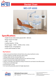 เก้าอี้ทันตกรรม Mei-DP-7000 - Product Image 3