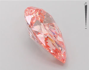 ลูกแพร์เจียระไนทรงสี่เหลี่ยมประดับเพชรสีชมพู3.00 CT VS VVS ปลูกด้วยใบประกาศนียบัตรของ IGI - Product Image 4