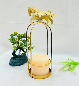 Candelero de Metal rústico de caballo dorado para decoración del hogar para chimenea, manto, Patio, mesa de fiesta de Navidad, decoraciones para festivales - Product Image 4