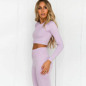 Ensemble de fitness d'entraînement pour femmes Leggings de yoga à taille élastique avec matériau extensible parfait pour un usage quotidien - Product Image 2